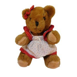 Carousel Jointed Bear 16" Plush 1983 Stuffed Animal Vintage